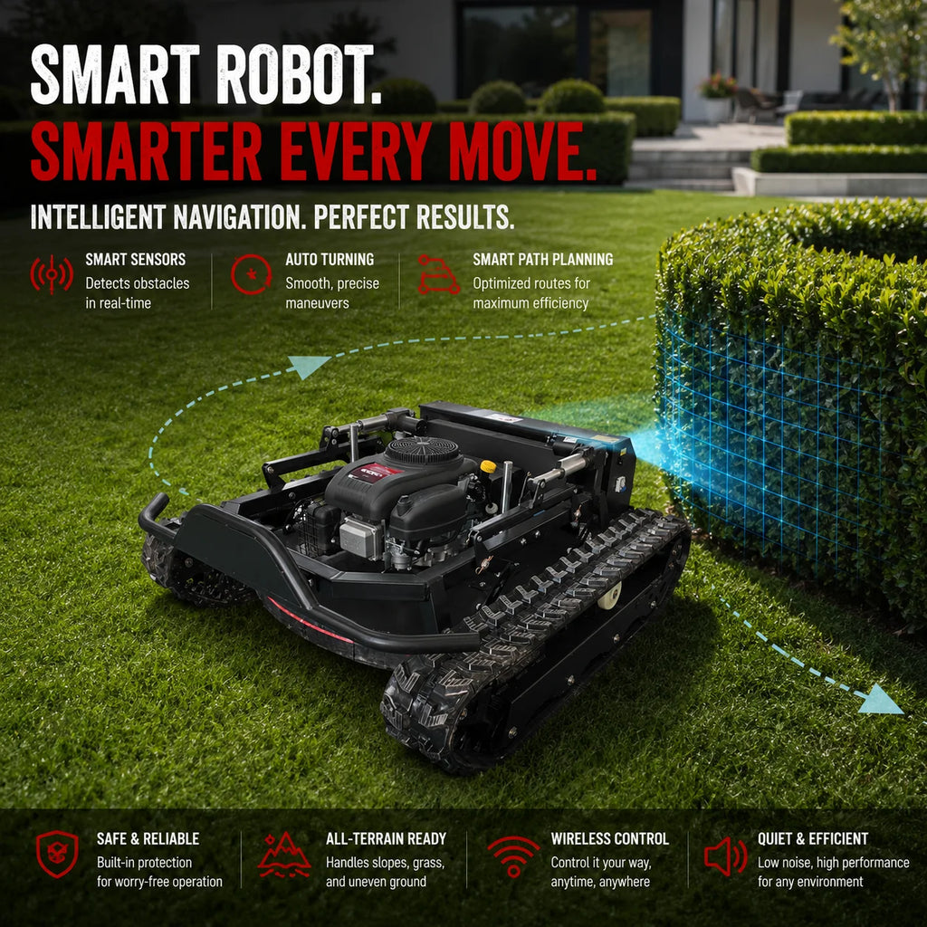 Jining GG-2200 Smart Grass Cutting Robot Autonomous GPS Navigation For Africa Farm / Middle East Garden