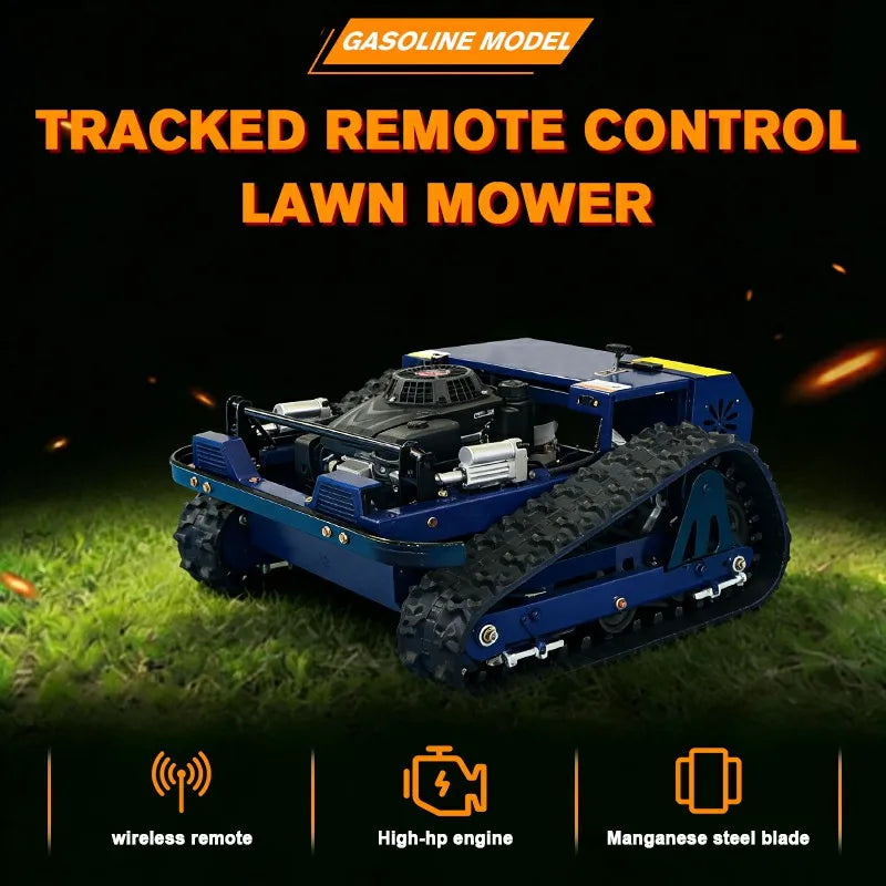 Jining GM-1050 Mini Remote Control Crawler Lawn Mower For Africa Farm / Middle East Garden