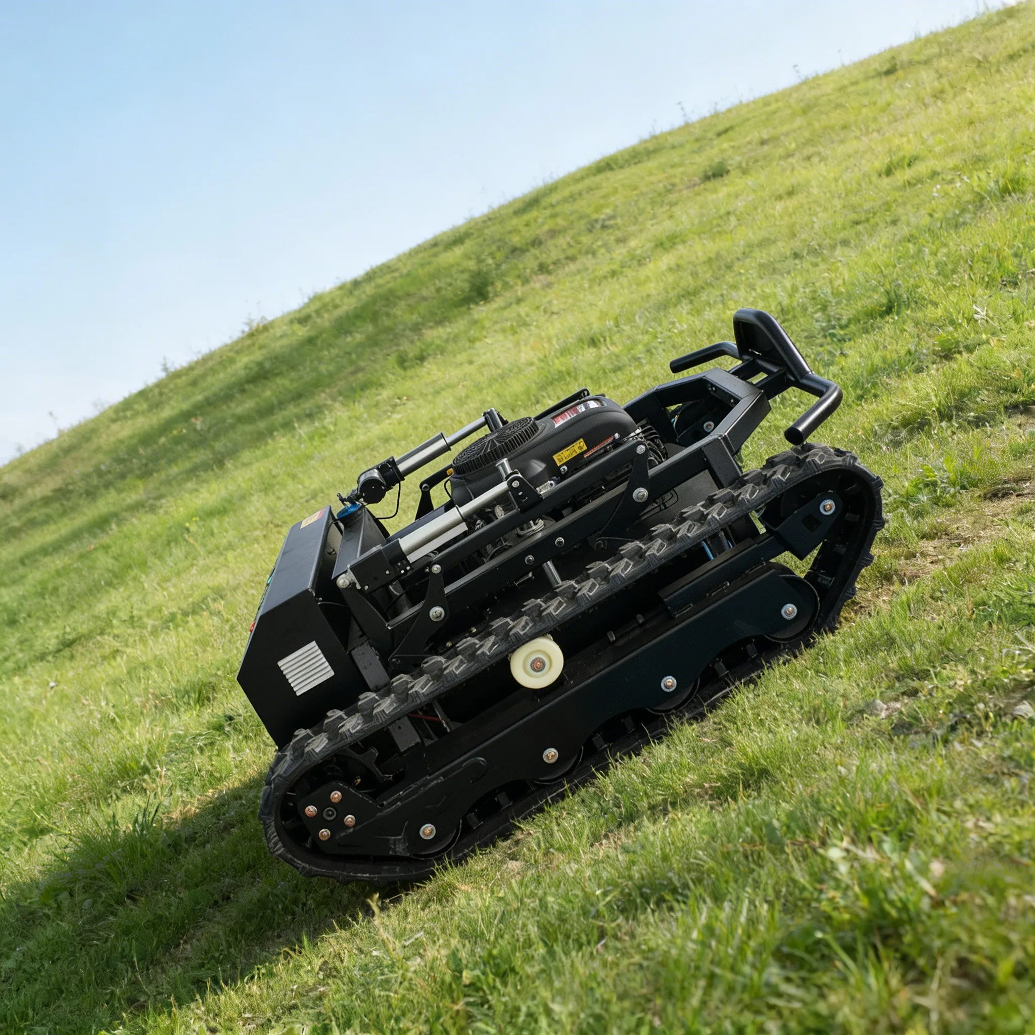 Jining GT-2330 Tracked Crawler Robotic Lawn Mower Slope Performance For Africa Farm / Middle East Garden