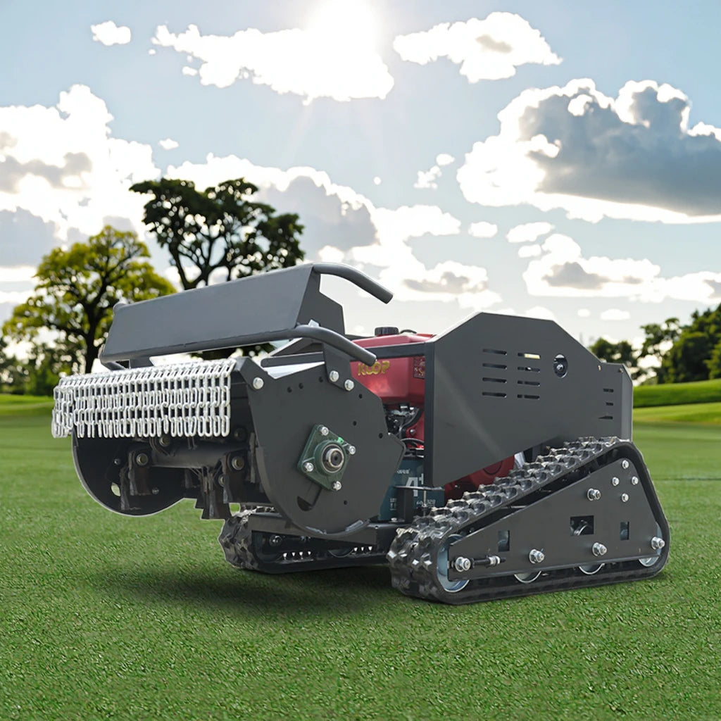 Jining GD-1749 Diesel Robot Lawn Mower Electric Start Rubber Track For Africa Farm / Middle East Garden