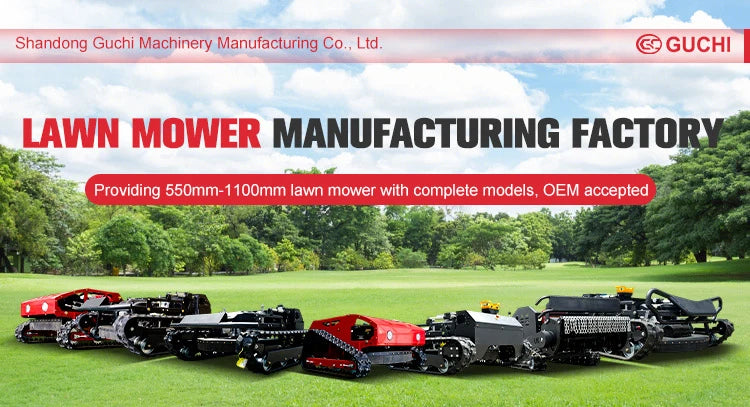 Jining GD-1299 Diesel Engine Rubber Track RC Robotic Lawn Mower For Africa Farm / Middle East Garden
