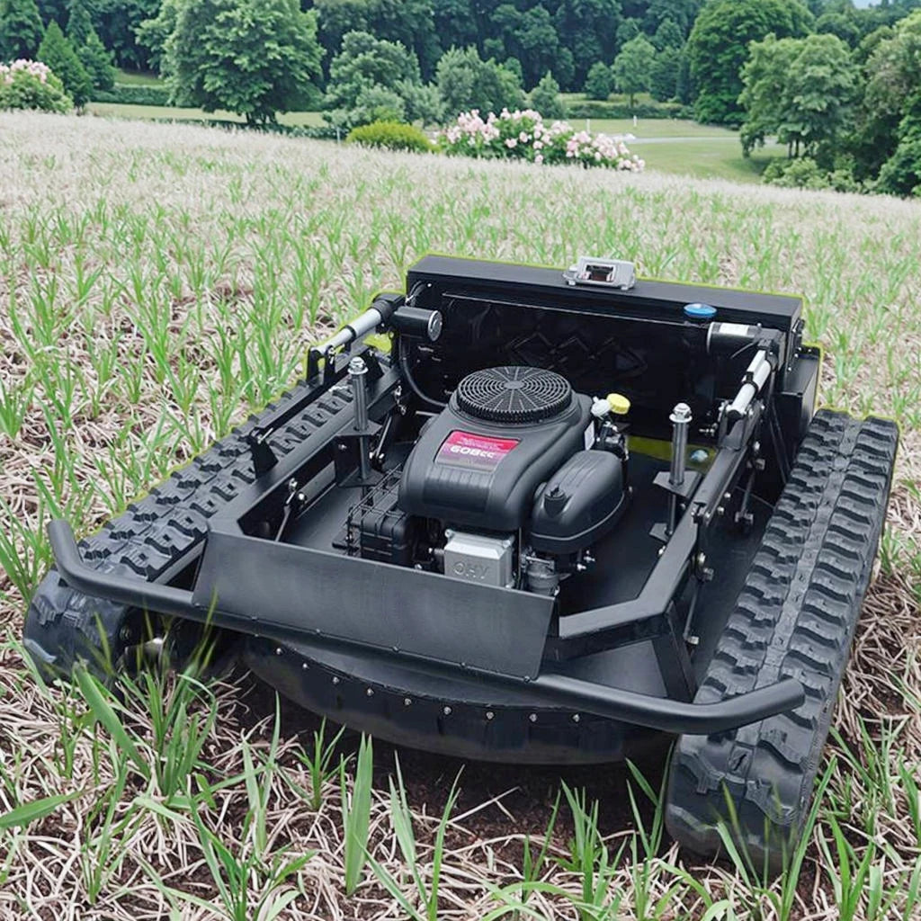 Jining GD-1299 Diesel Engine Rubber Track RC Robotic Lawn Mower For Africa Farm / Middle East Garden