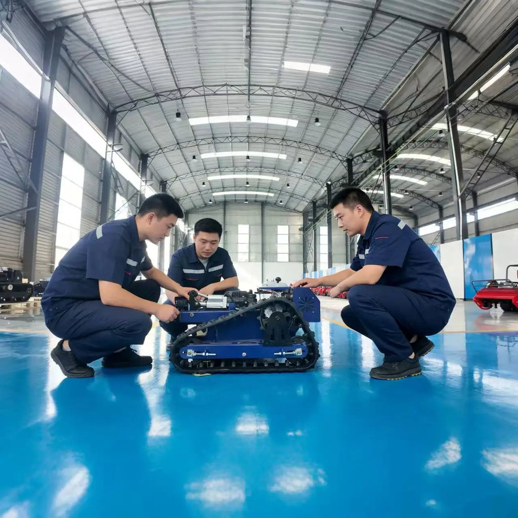Jining GS-1050 Remote Control Slope Crawler Lawn Mower For Africa Farm / Middle East Garden